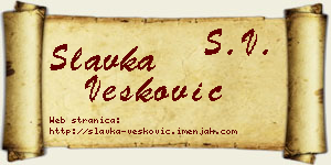 Slavka Vesković vizit kartica